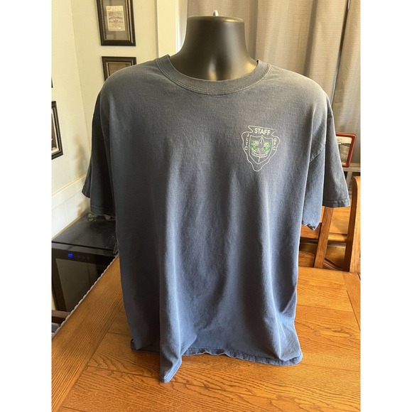 Vintage Boy Scouts Staff T Shirt XL - Faded Blue JLTC GPC Be Prepared Cub Scouts - Picture 1 of 11